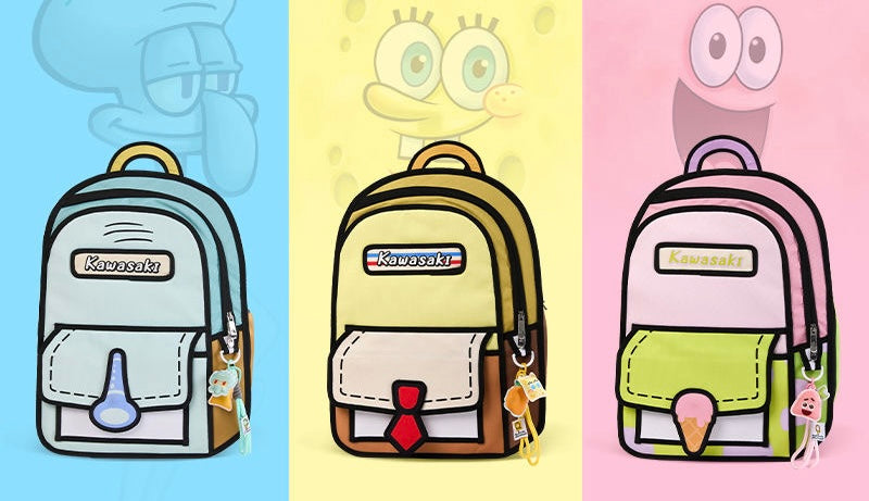 Kawasaki Spongebob Schwammkopf Cartoon Rucksack TKXian