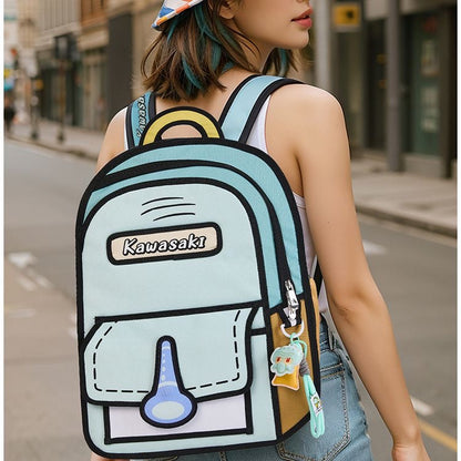 Kawasaki Spongebob Schwammkopf Cartoon Rucksack TKXian