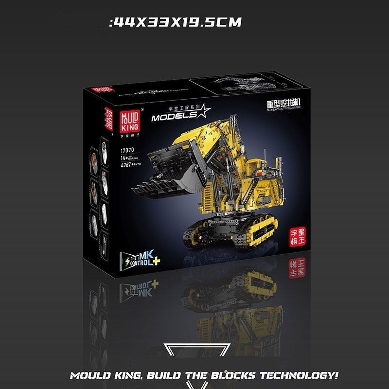 Mould King 17070 MOC Technik Ferngesteuert Bagger für Liebherr R 9800 Raupenbagger TKXian