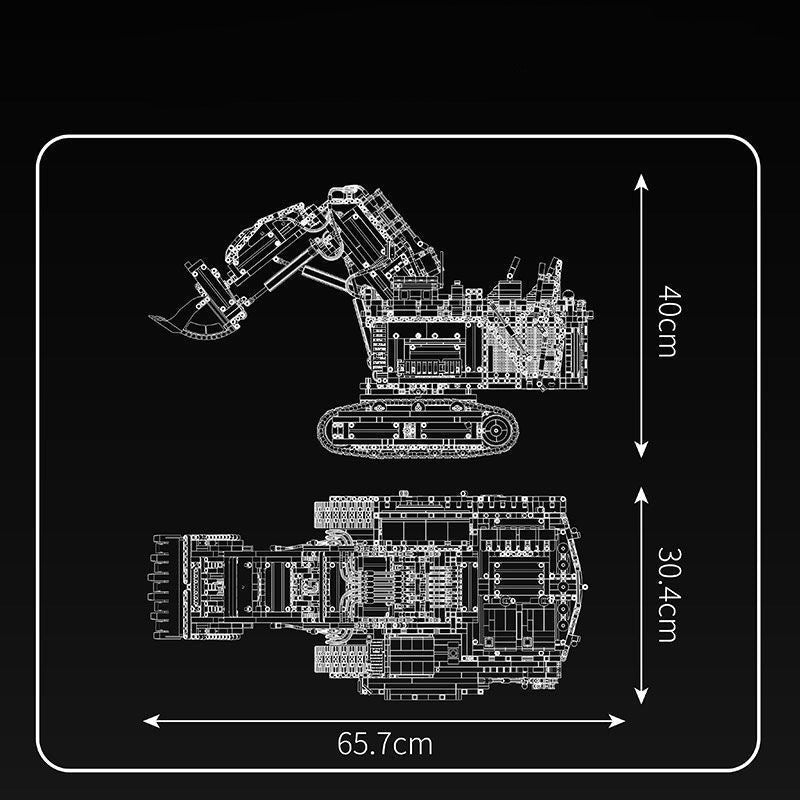 Mould King 17070 MOC Technik Ferngesteuert Bagger für Liebherr R 9800 Raupenbagger TKXian