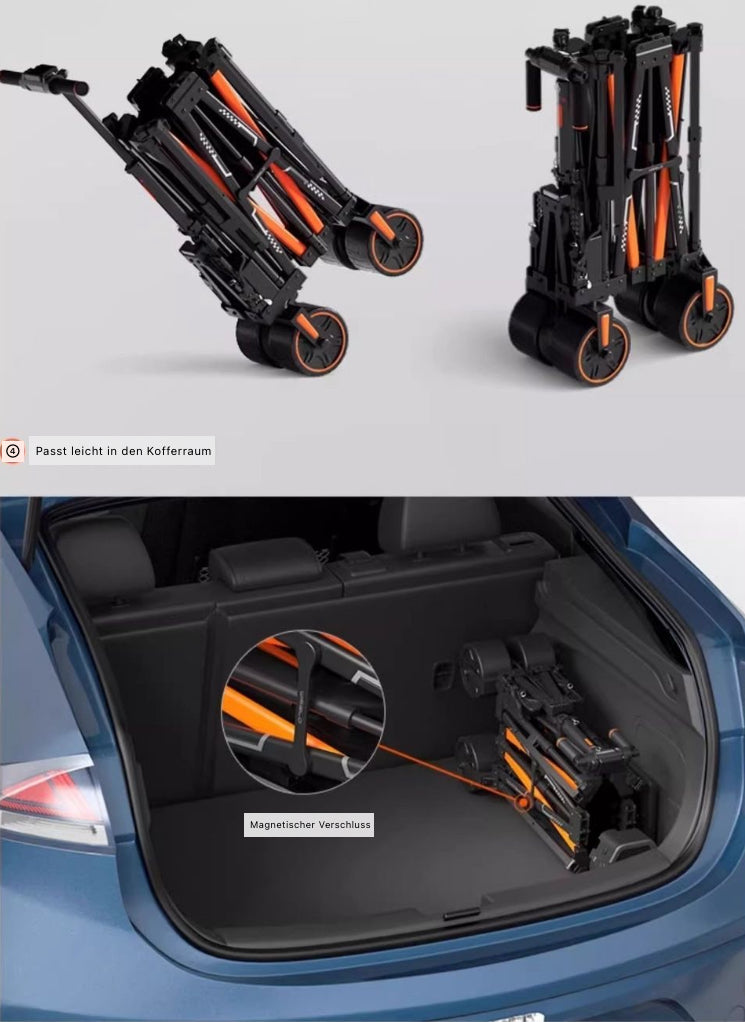 WISELD GT3 Faltbarer Elektrischer Bollerwagen TKXian