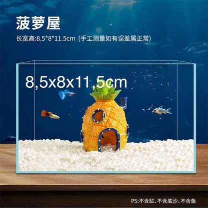 Aqin Aquarium Spongebob Schwammkopf Figuren&Häuser TKXian