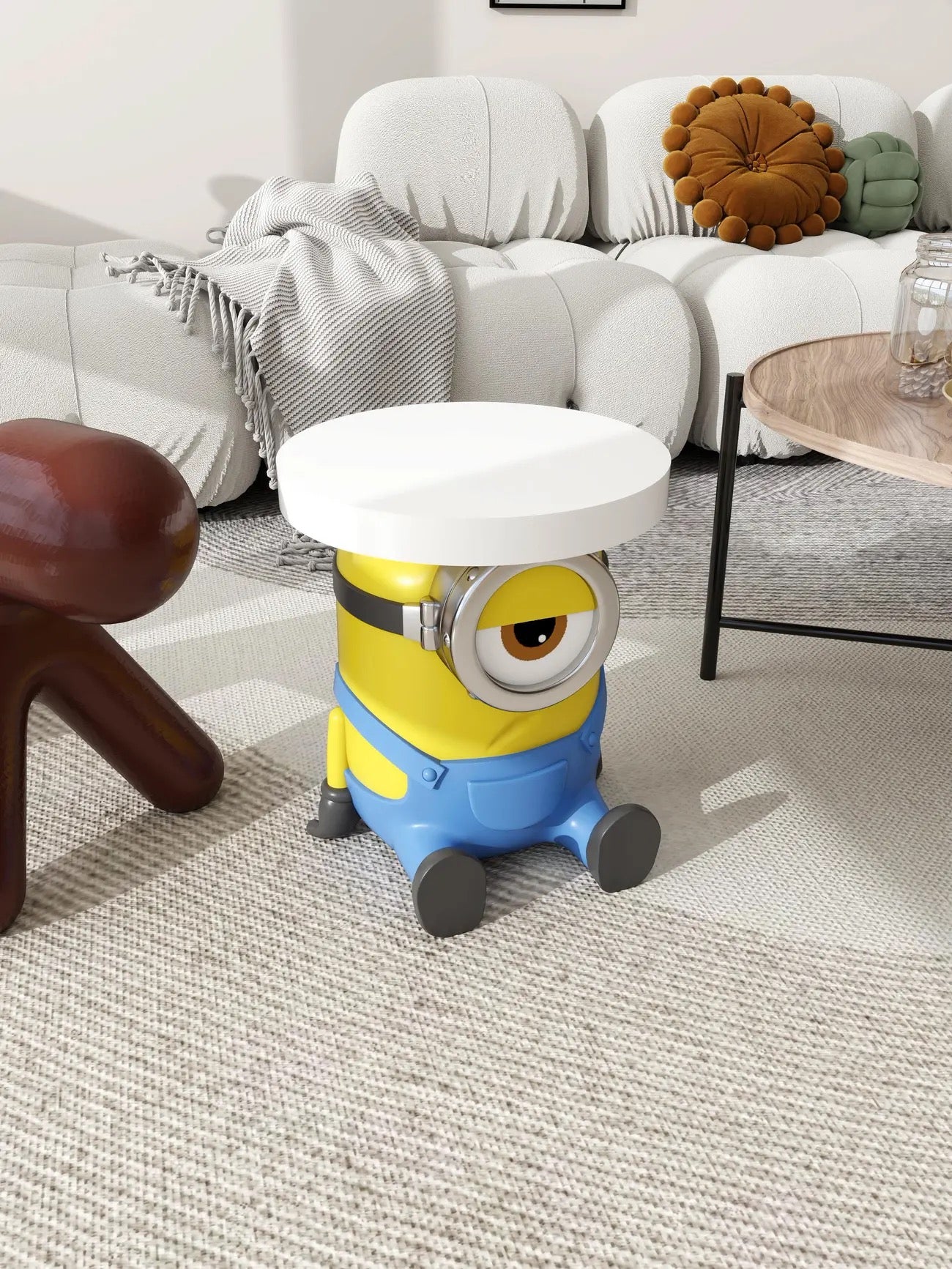 Minion Beistelltisch mit Sparschwein Funktion oder zusätzlich integrierten Bluetooth Lautsprecher - TKXian