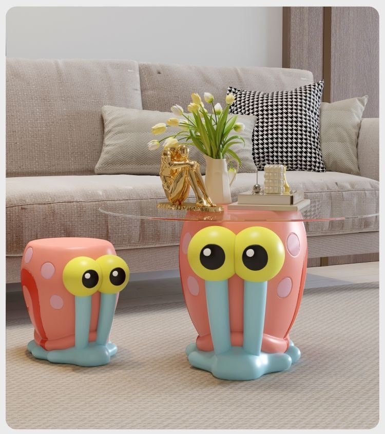 LyuLyu Spongebob Schwammkopf Gary Beistelltisch und Hocker - TKXian