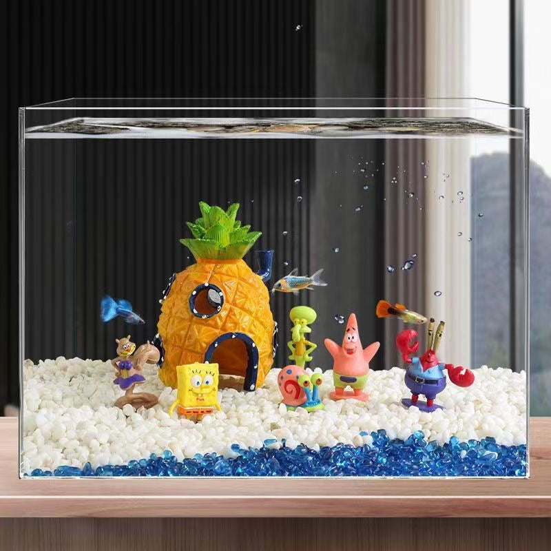 Aqin Aquarium Spongebob Schwammkopf Figuren&Häuser TKXian