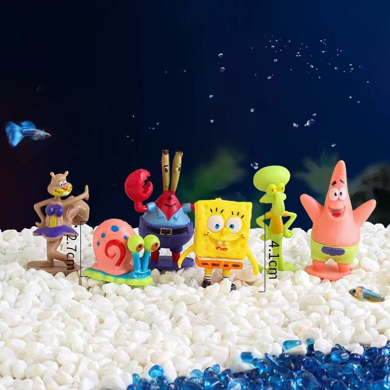 Aqin Aquarium Spongebob Schwammkopf Figuren&Häuser TKXian