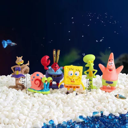 Aqin Aquarium Spongebob Schwammkopf Figuren&Häuser TKXian